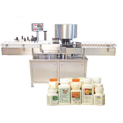 Automatic Twin Head Rotary Wrap Round Sticker Labelling Machine in Australia